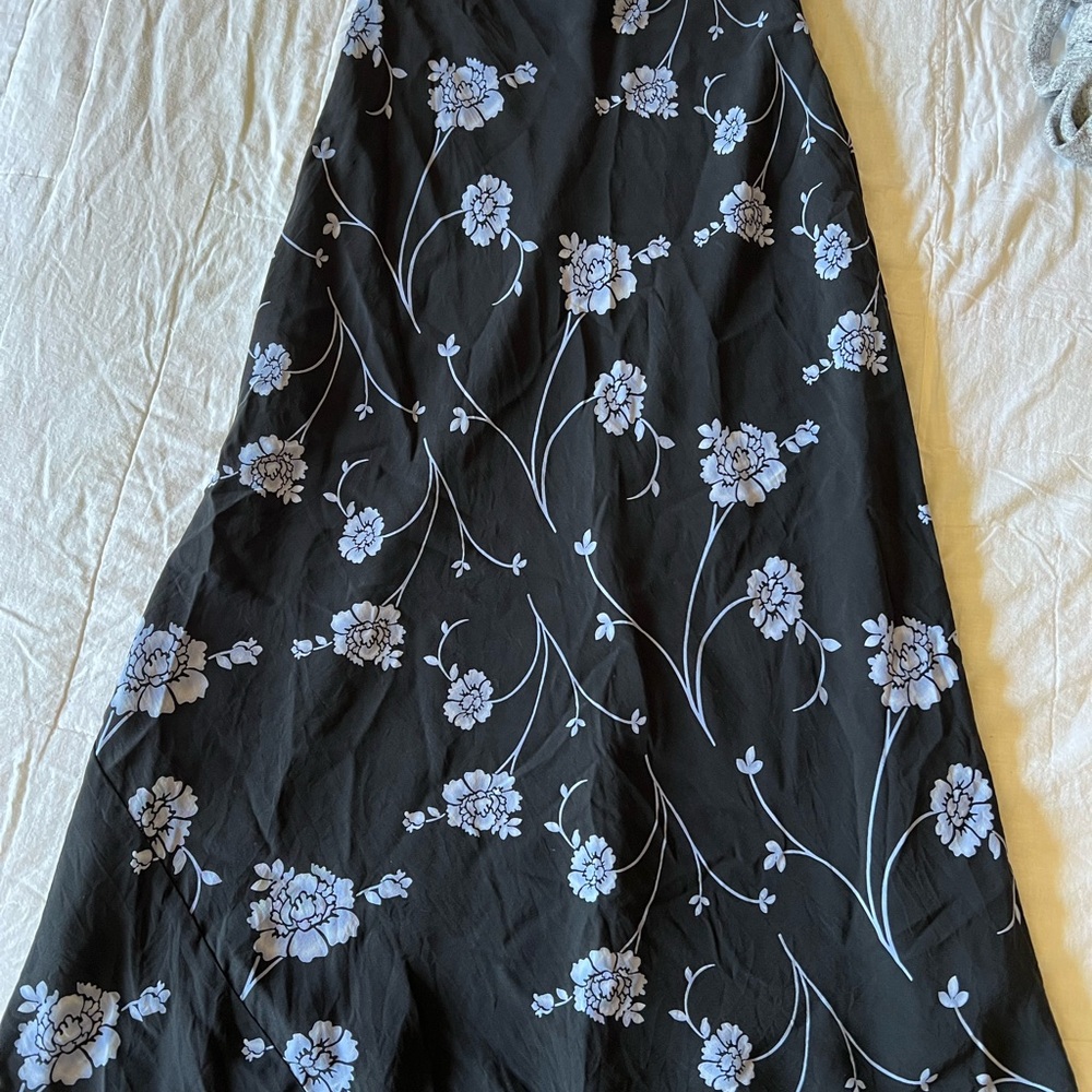 Black and Blue Floral Skirt